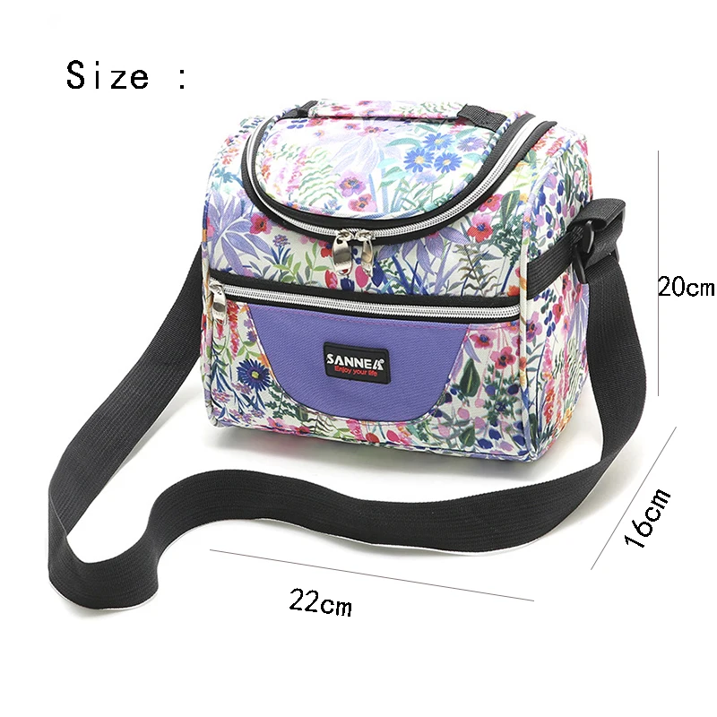 SANNE 5L Thermo Lunch Bag New Kids Cartoon Pattern Waterproof Cooler Bag Insulated Lunch Box Thermal Picnic Bag for Kids