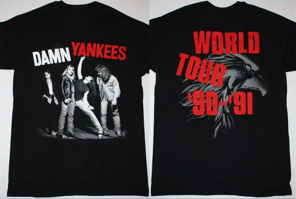 Damn Yankees Music Tour '90-91 Black T-Shirt Unisex Gift For All Fans Fullsizes