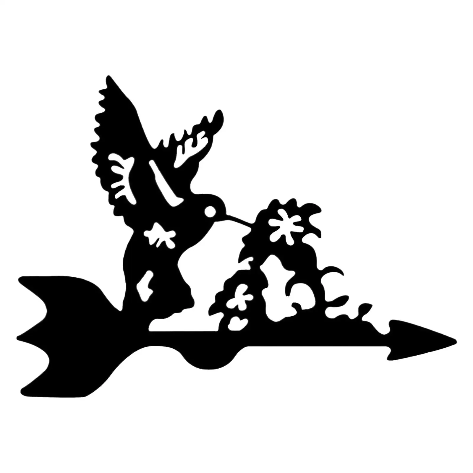Bird Metal Weathervane Iron Art Ornament Retro Weather Vane Wind Direction Indicator for Outside Courtyard Farm Fence Farmhouse