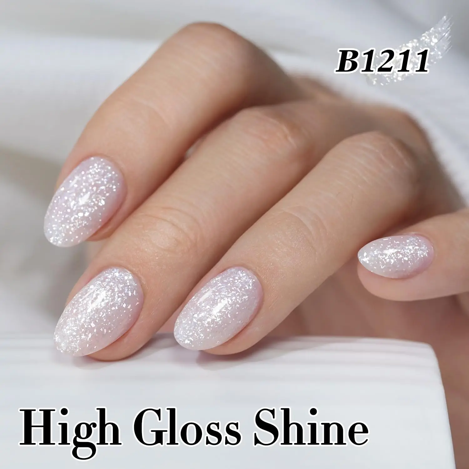 15ML Milchig-Weißer Gel-Nagellack, Reiner Transparenter Glitzer-Gel-Lack in Gleicher Farbe und Flasche, Nagelkunst für Salon und DIY zu Hause für Frauen – Detail 6
