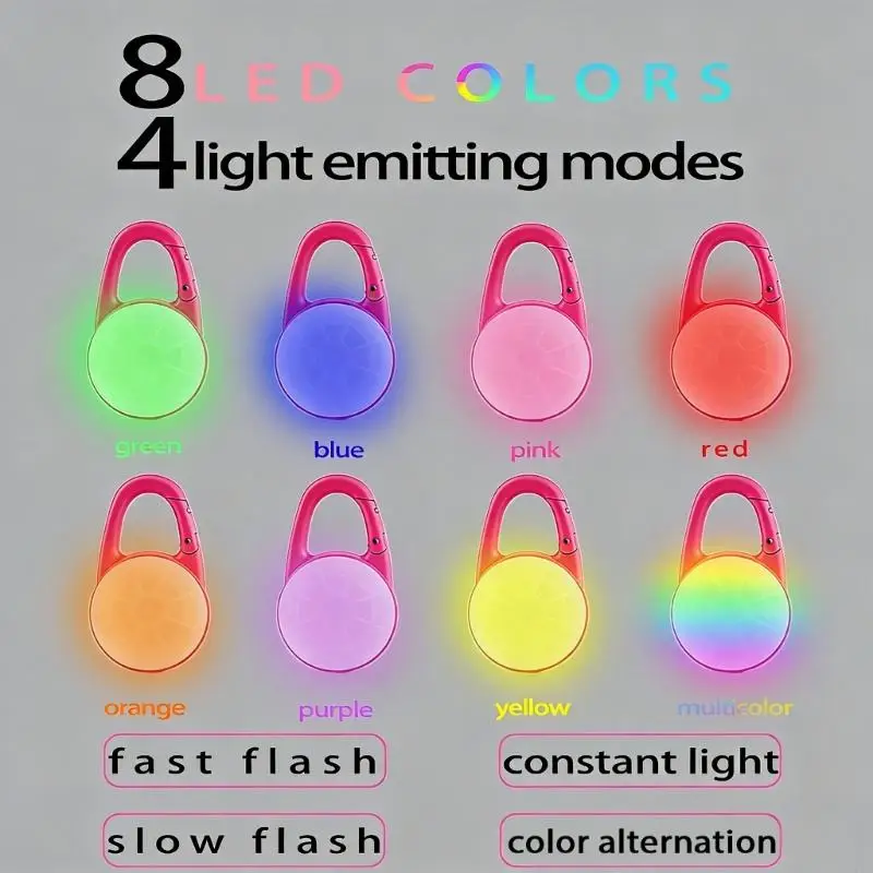 F19B Waterproof Safety LED Light Pendant For Pet Collar Rechargeable Battery Pet Collar Safety Light with 4 Lighting Mode