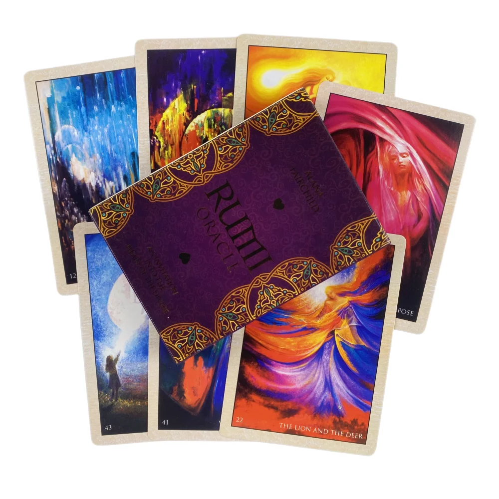 Rumi Oracle Cards A 44 Tarot English Visions Divination Edition Deck Borad Playing Games