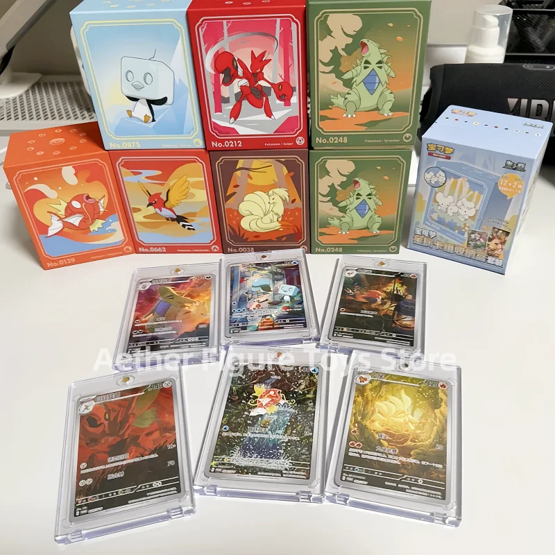 genuino-nuevo-pokemon-collect-'em-all-151-starter-battle-coleccion-caja-con-estuche-para-tarjetas-de-metal-set-regalos-sorpresa-festvial-juguetes-para-ninos