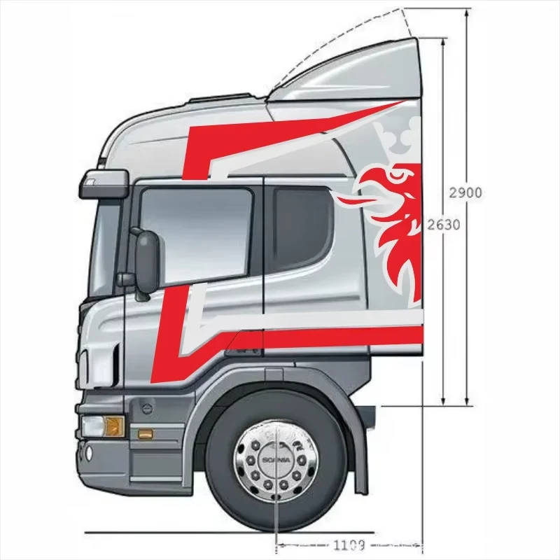 Truck Stickers for 1/14 RC TAMIYA Scania Mud Tractor New Personalized Stickers customizable stickers Scania R620