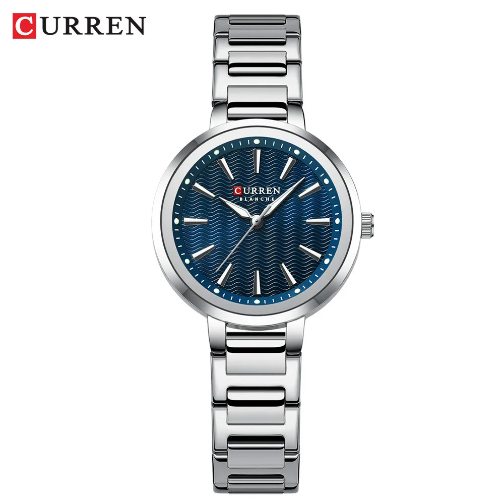 CURREN 9109 Minimalist Women's Quartz Watch, Casual Small-Dial Waterproof Stainless Steel Strap Wristwatch