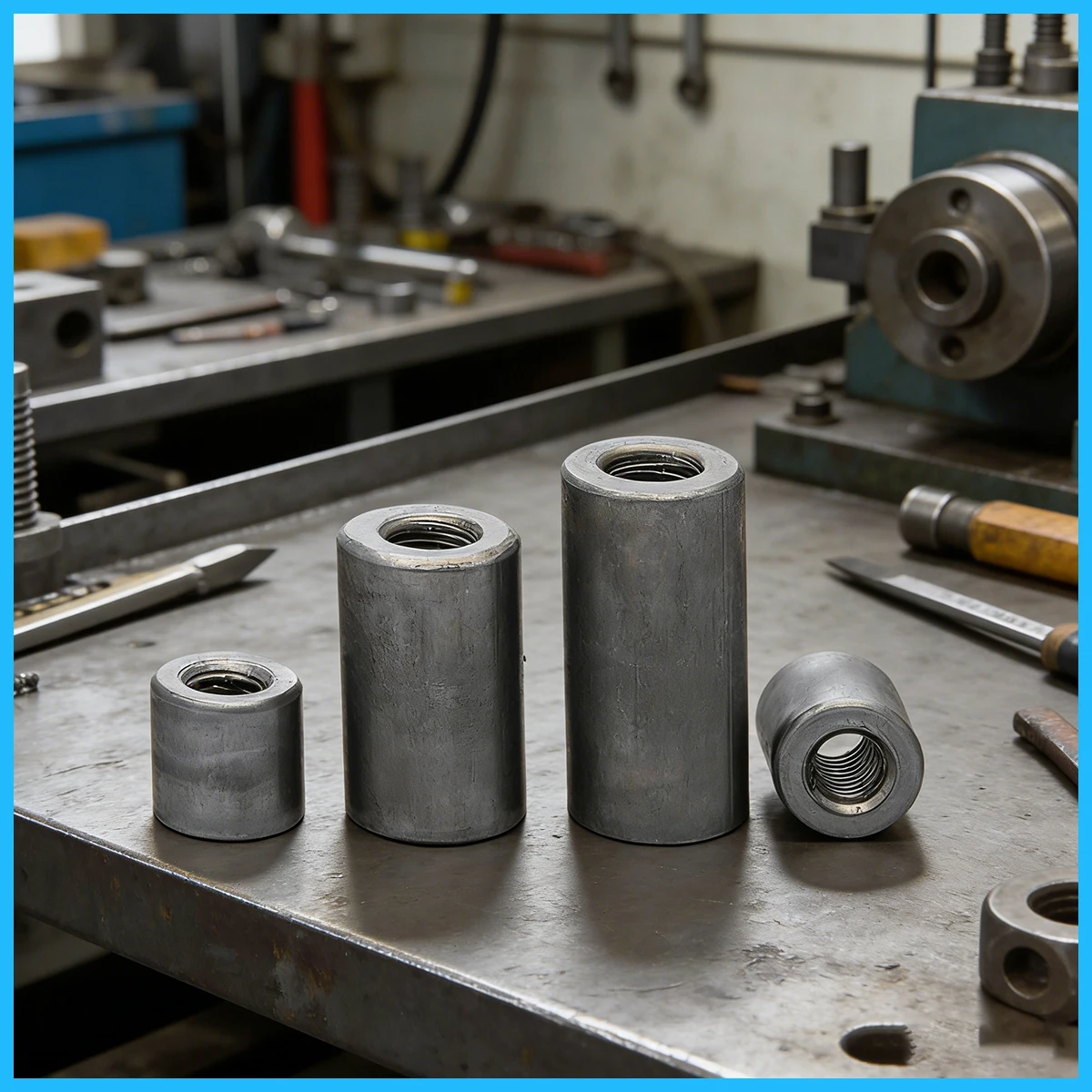 Carbon Steel Natural Color Extended Cylindrical Nut Link Rod Sleeve Welding And Compression Molding M2M2.5M3M4