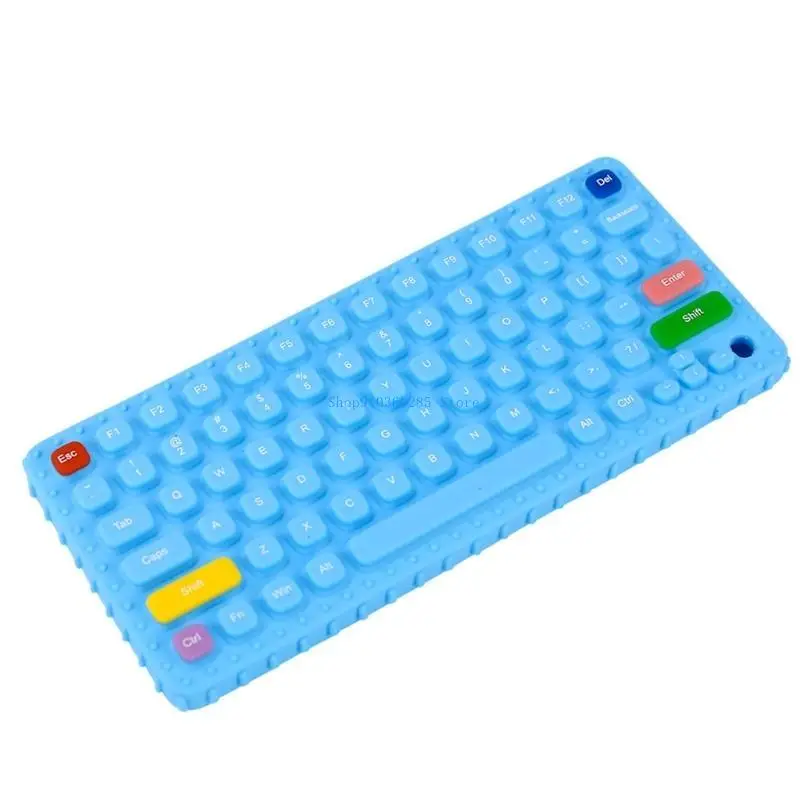 K9FF Toetsenbordvorm Bijtspeeltje voor baby-peuters Baby Bijtring Kauwspeeltje Relief