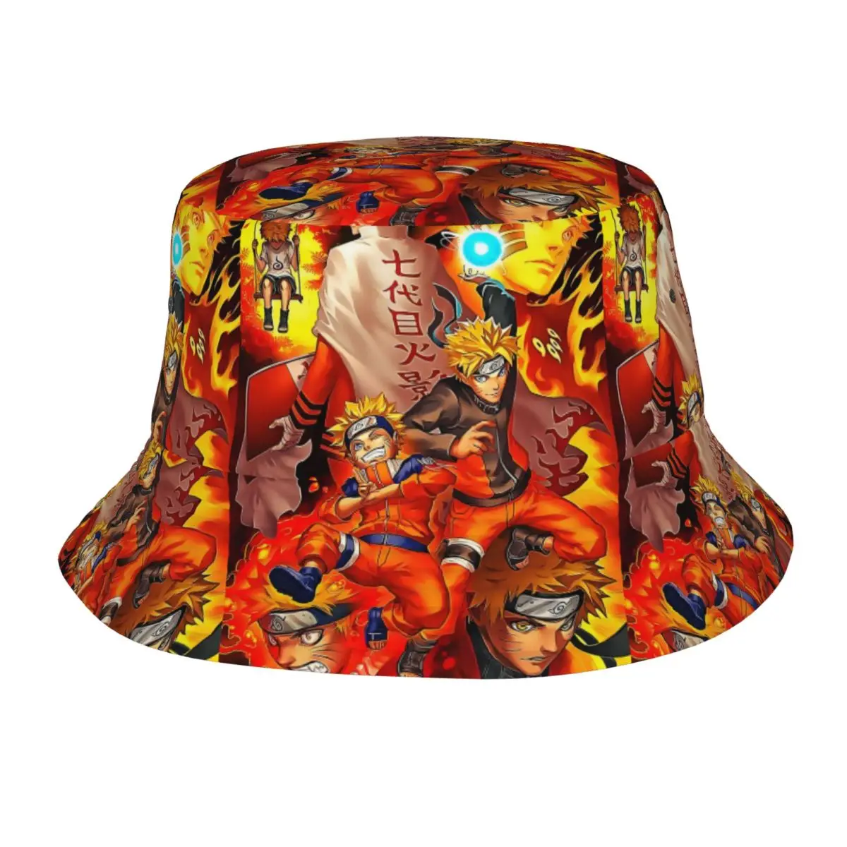 Individueller Cooler U-Uzumaki N-Naruto Bucket Hat für Damen und Herren Modische Sommer Strand Sonnen Anime Fischerhüte