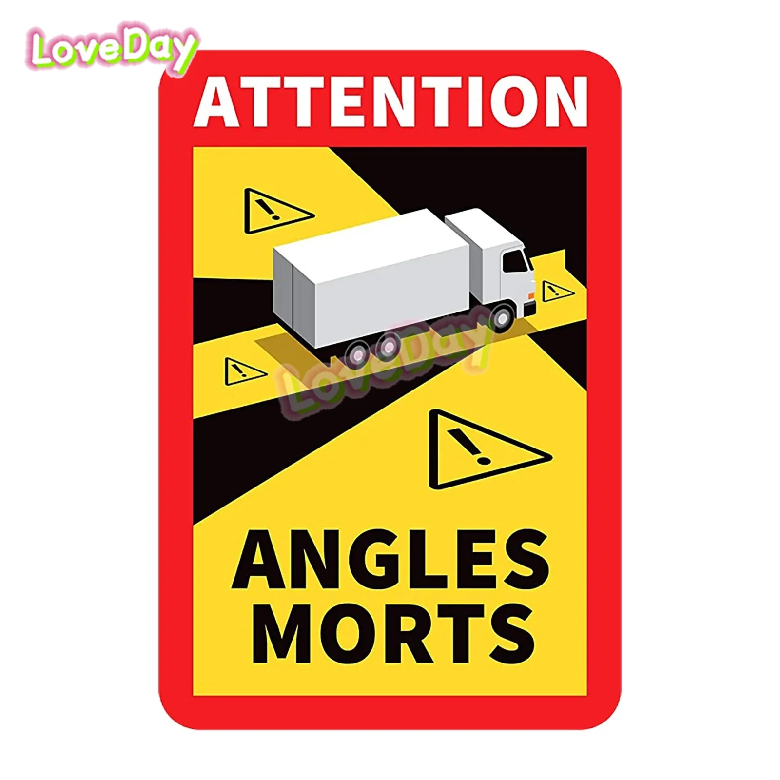 Officiel Autocollant Angle Mort Poids Lourds Bus Camping - Car Vinyl Safety Warning Car Sticker Truck Blind Spot Sticker