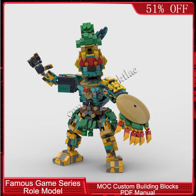 1055 Pezzi Serie Personaggi di Giochi Popolari Golem Coniglio Mistico MOC Blocchi da Costruzione Modulari Personalizzabili Design Fai-da-Te Regalo Giocattolo per Ragazzi