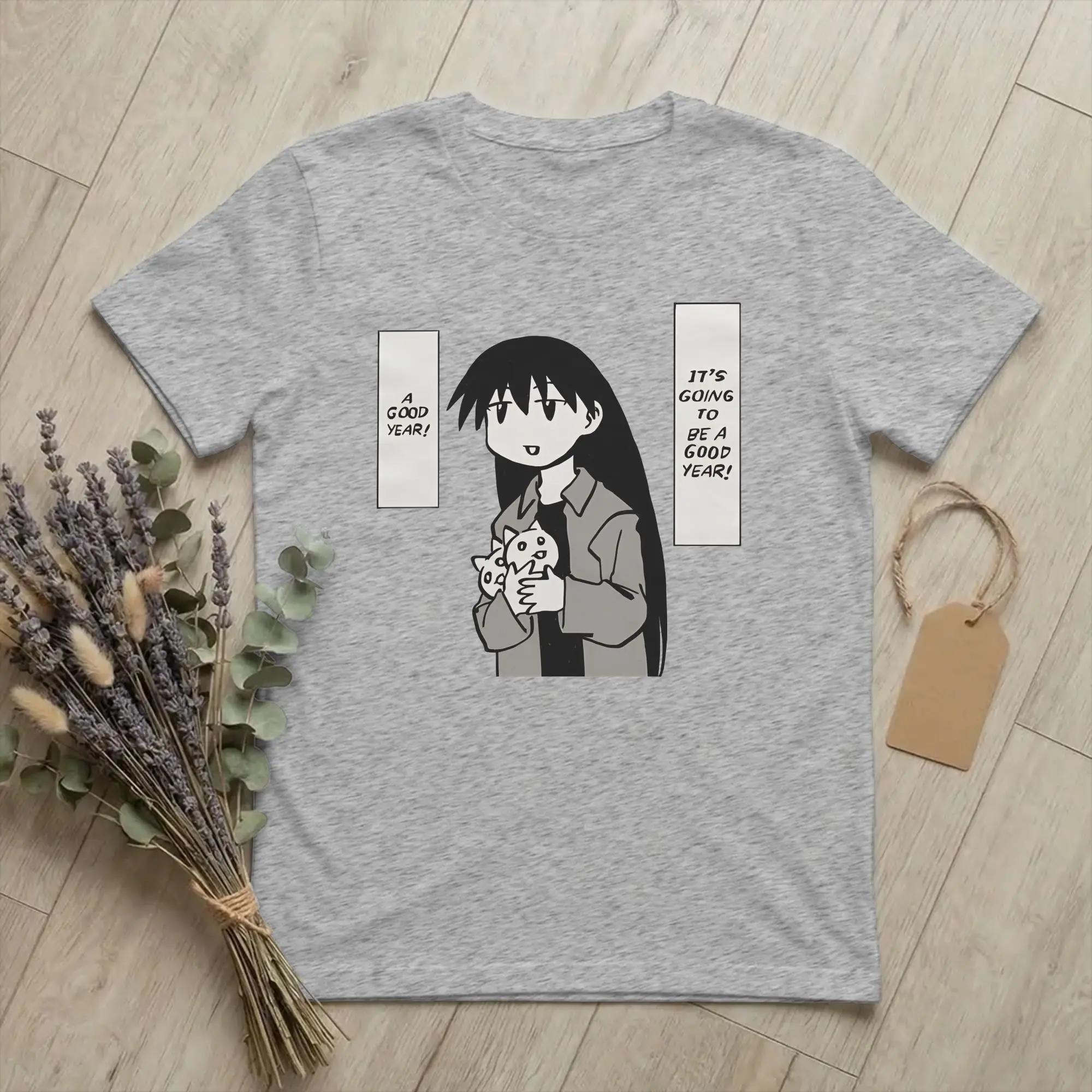 Camisetas de Algodão para Homens e Mulheres, Estampa Sakaki Azumanga Daioh, Moda, Manga Curta, Gola Redonda, Tamanho Grande