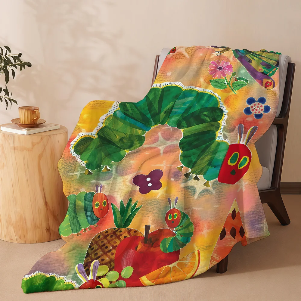 The Very H-Hungry C-Caterpillar Blanket Soft Warm And Thick Perfect For Bedroom Living Room Bed Sofa Camping Picnic Office Gift