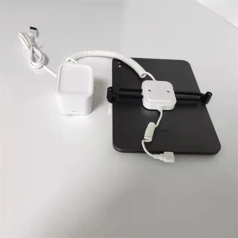 Desktop Tablet PC Security Display Holder Aluminum Alloy anti-Theft Lock Stand With 2 Metal Clamps IR Unlock Alarming