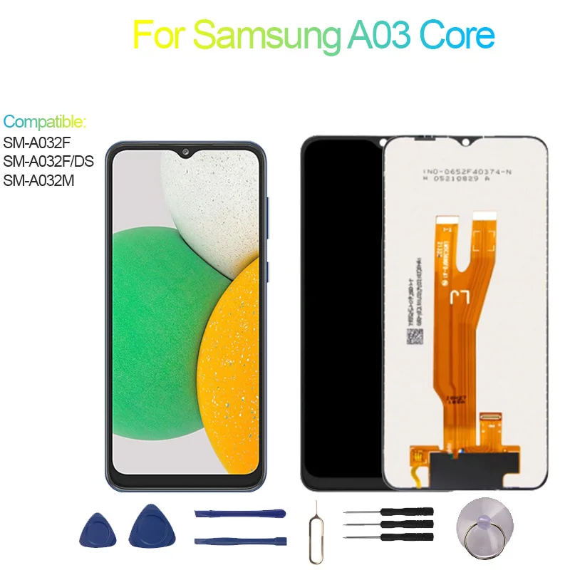 Pantalla LCD nueva y probada para Samsung A03 Core, panel táctil digitalizador SM-A032F/M, SM-A032F/DS, pantalla para A03 Core