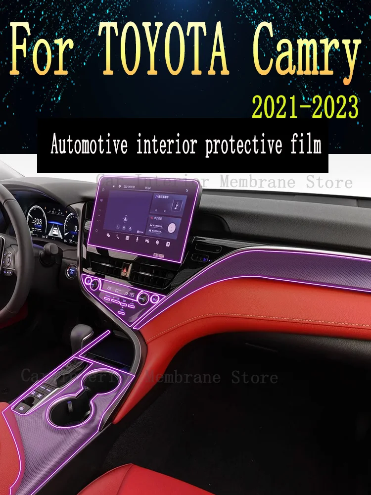 For TOYOTA Camry 2021 2022 2023 Gearbox Panel Navigation Screen Automotive Interior TPU Protective Film Cover Anti-Scratch