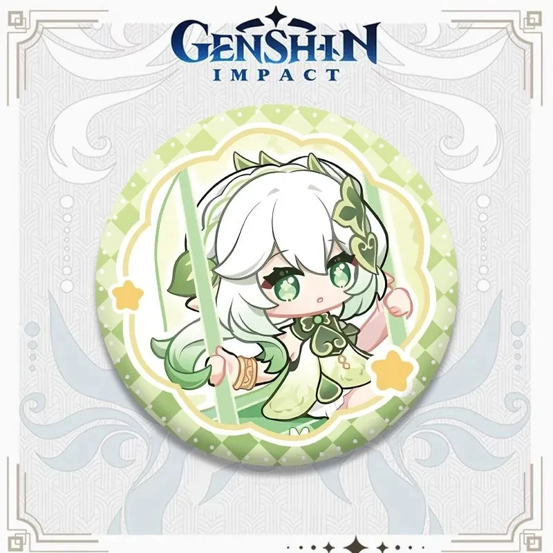 เข็มกลัดโลหะคอสเพลย์ตัวละครเบลเซบูล จงลี่ จากเกม Genshin Impact ของตกแต่งกระเป๋าเครื่องประดับ