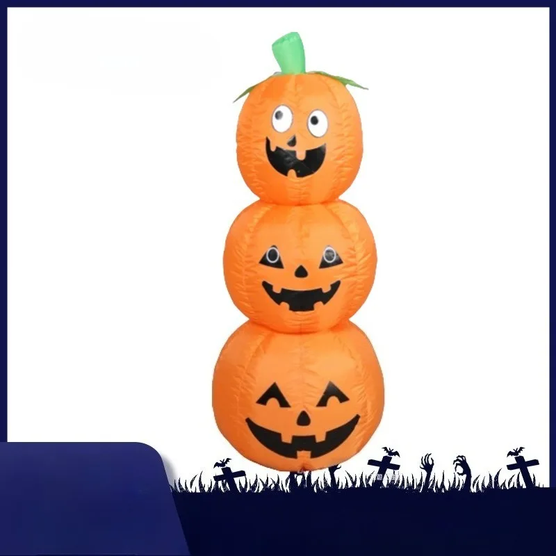 Halloween 1.2-meter stacked inflatable pumpkin air mold outdoor courtyard party decorations Halloween decorations