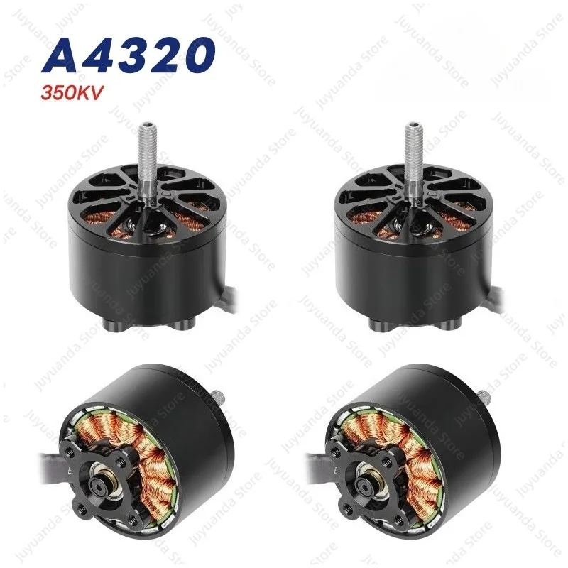 A4320 350KV FPV Brushless Motor, Professional RC Power Motor for Aerial Photography Fit 13 Inch Prop Long‑Range Multicopter