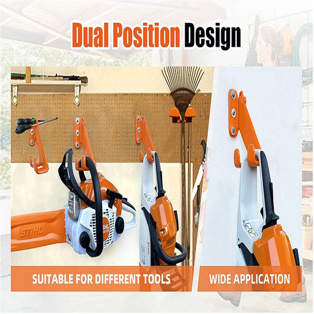 دعامة تخزين الأدوات، دعامة فولاذية قوية مثبتة على الحائط وتطويل عمر الخدمة. خطاف من الفولاذ المقاوم للصدأ