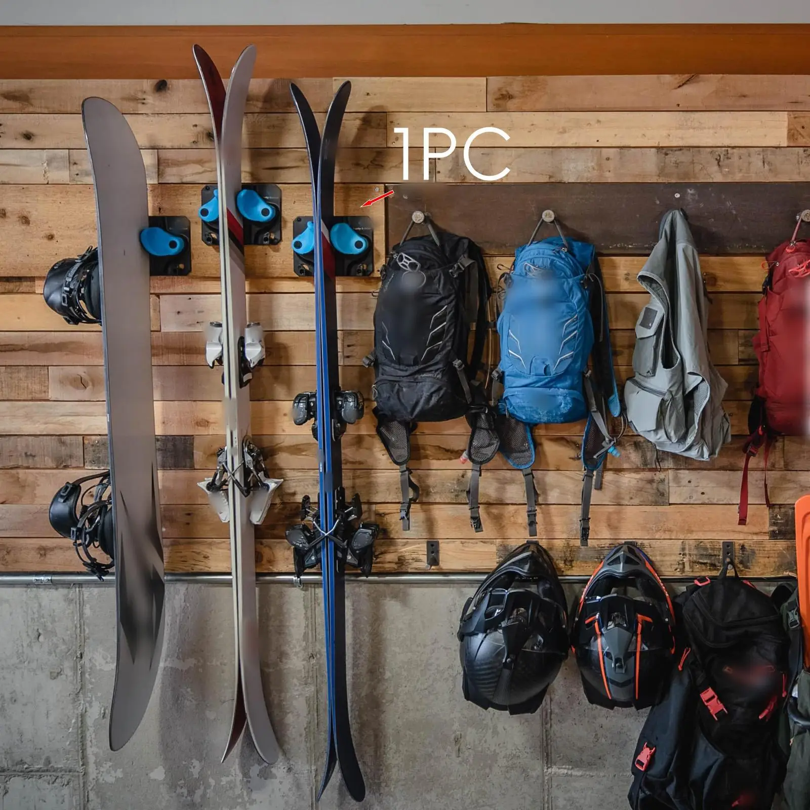 

Ski & Snowboard Wall Rack Ski Storage Rack Winter Gear Organizer Ski/snowboard Display for Home Garage Organization Snowboard