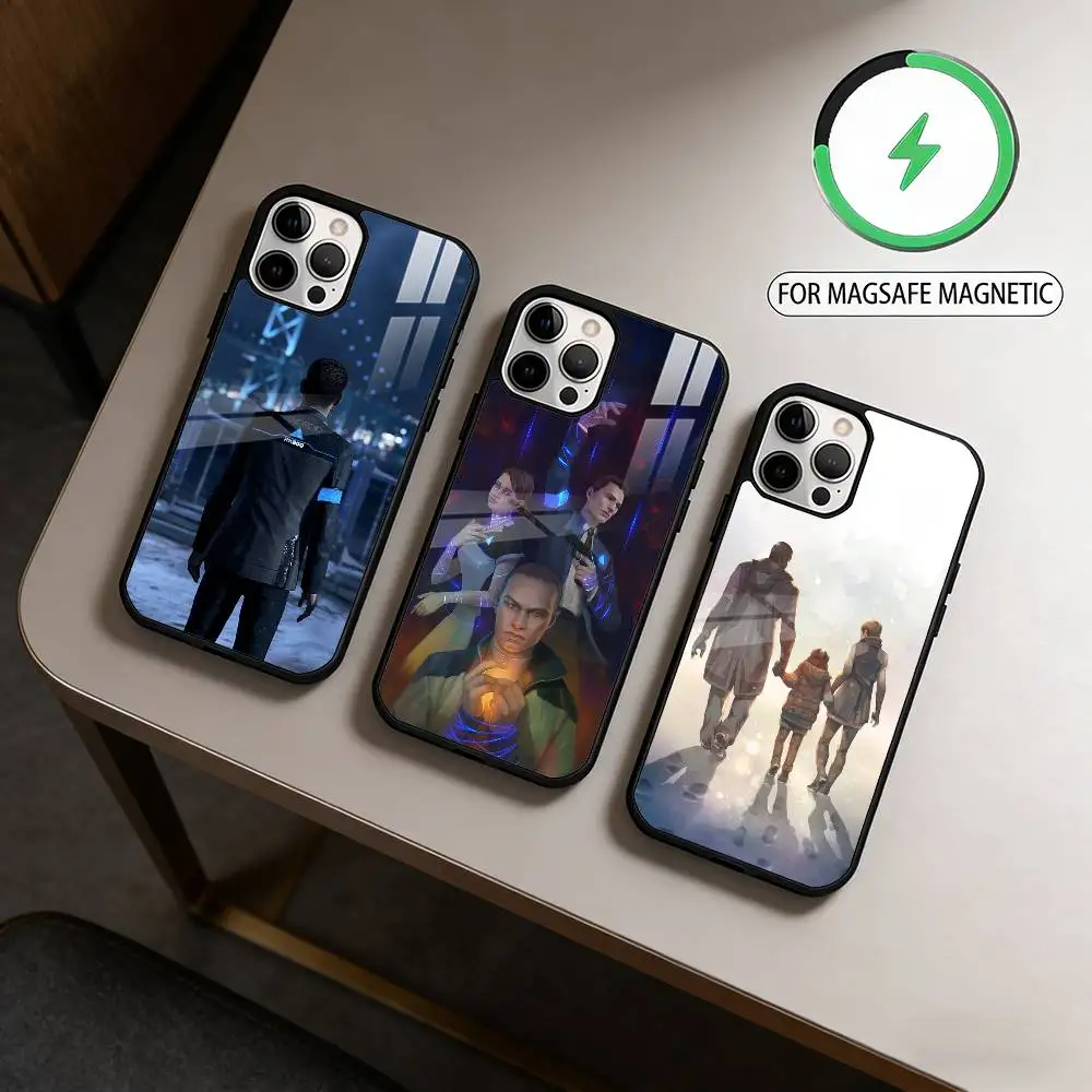 

D-Detroit Become-Human Phone Case For iPhone17,16,15,14,13,12,11 Plus,Pro Max Magnetic For Magsafe Wireless Charging