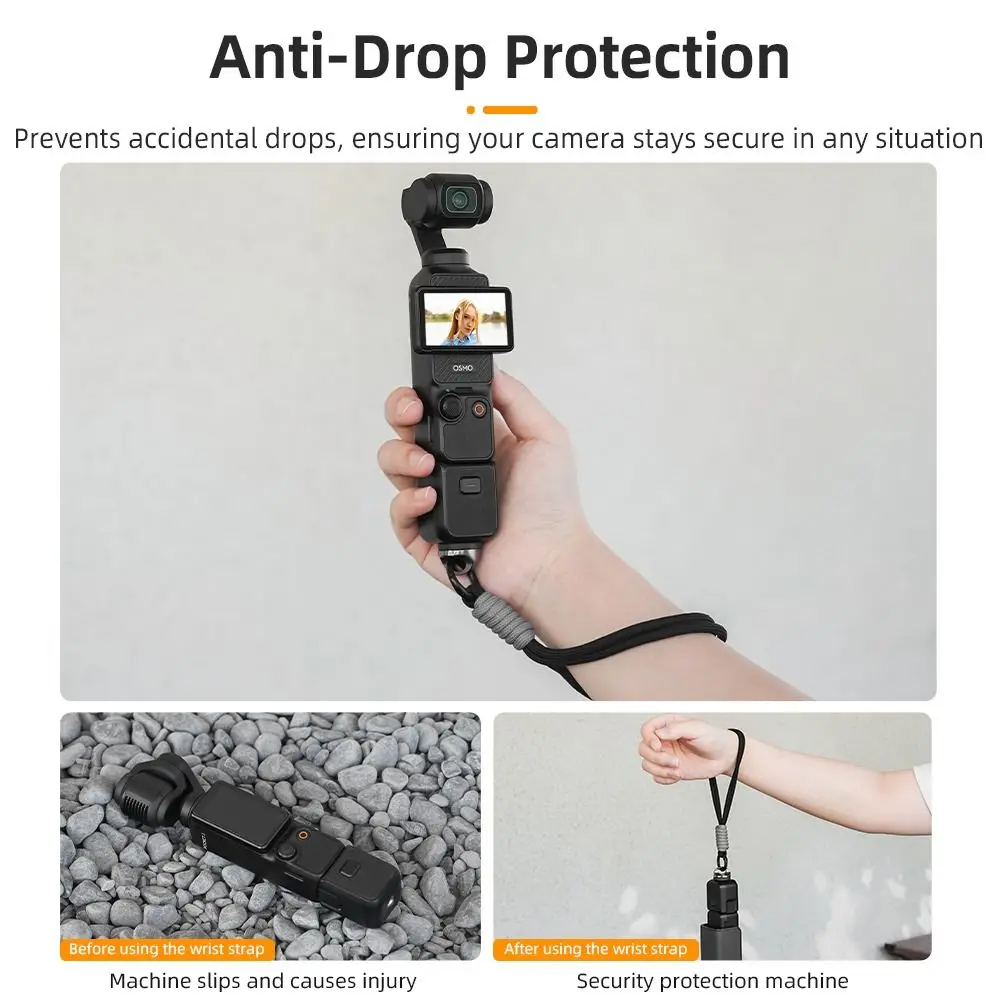 New Nylon Wirst Strap Handheld Accessories Hand Lanyard with 1/4 Screw Wristband for DJI Osmo Pocket 3 Gimbal Camera