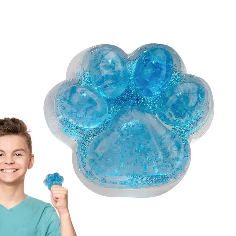 Brinquedo sensorial macio, brinquedo sensorial com design de pata de gato, brinquedo de apertar, sensação realista para família, amigos, crianças e homens