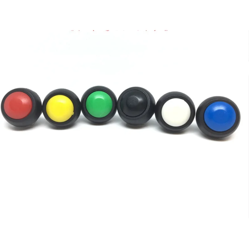10Pcs 2Pin Mini Schalter 12Mm 1A Wasserdichte Schalter PBS-33B 12V Momentary Push Button Schalter Reset Nicht-verriegelung PBS-33B-X64A