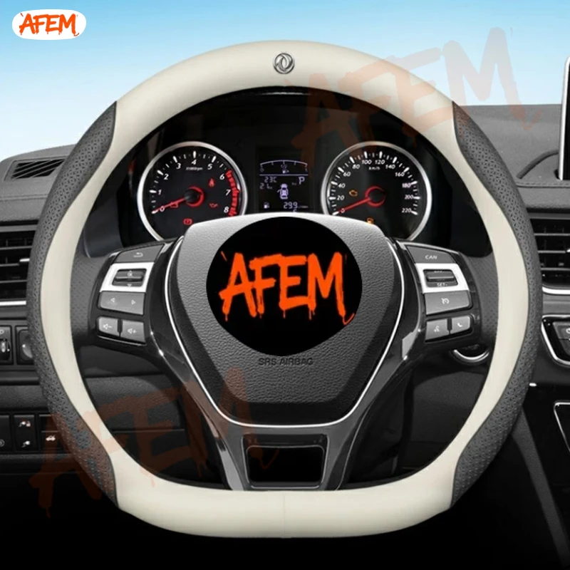 Leather Car Steering Wheel Cover For Dongfeng Fengguang DFSK Glory 580 Fengon Ix5 Ix7 38cm Non-slip Auto interior Accessories