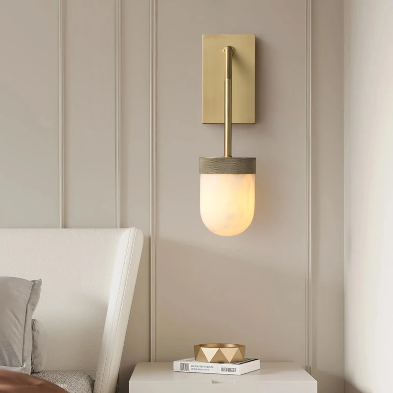 novo design de lâmpada de parede para casa em mármore natural