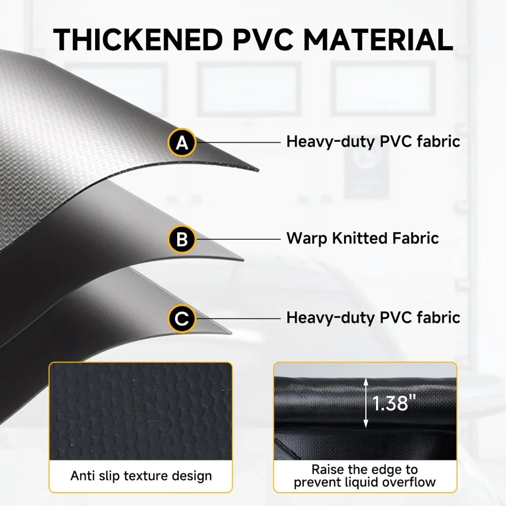 Tappetino per garage impermeabile resistente per protezione auto, tappetino per parcheggio antiscivolo da 8'6 x 20', protezione per pavimento di grandi dimensioni