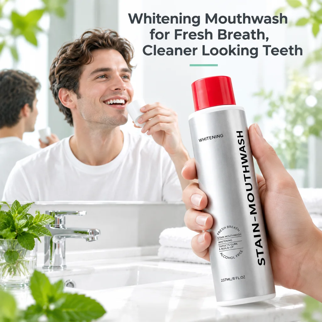 Organics Whitening Mouthwash Instant Clean Oral Hygiene Keep Healthy Gum For Cleaner Looking Teeth,Smile With Greater Confidence