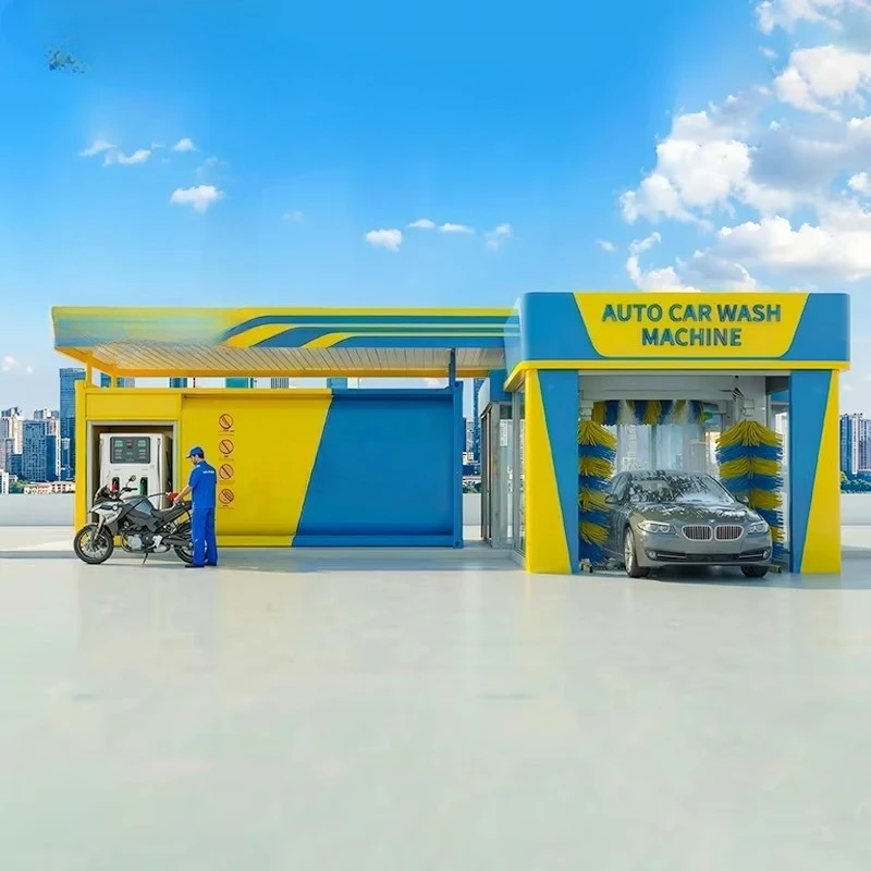 Mobile Fuel Station Combine with Auto Car Wash Machine