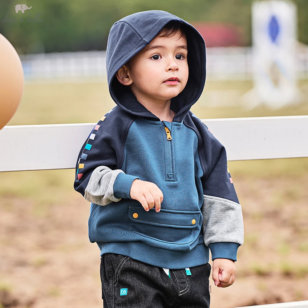 Dave Bella Boys Long Sleeve Pullover Sweatshirt Children Autumn Spring T-shirt Coat Kids Sportswear Clothing DB3252818