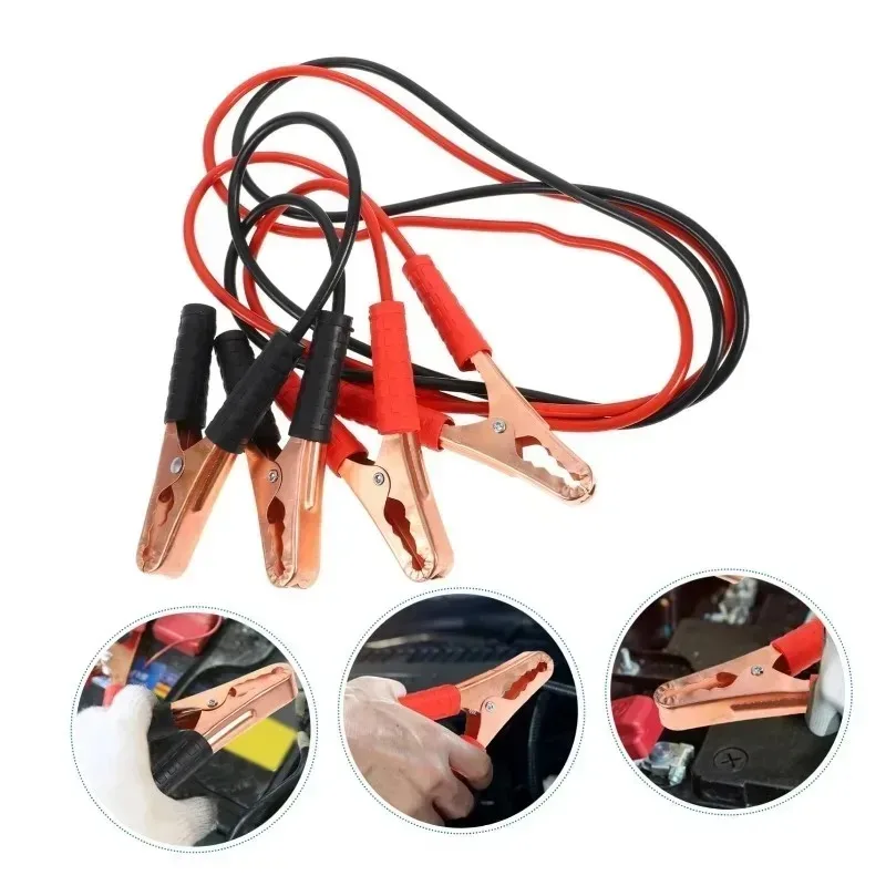 

Car Power Charging Booster Cable Alligator Clamp Battery Jumper Wire Emergency New 1pair 500A Car Wire Firing Line