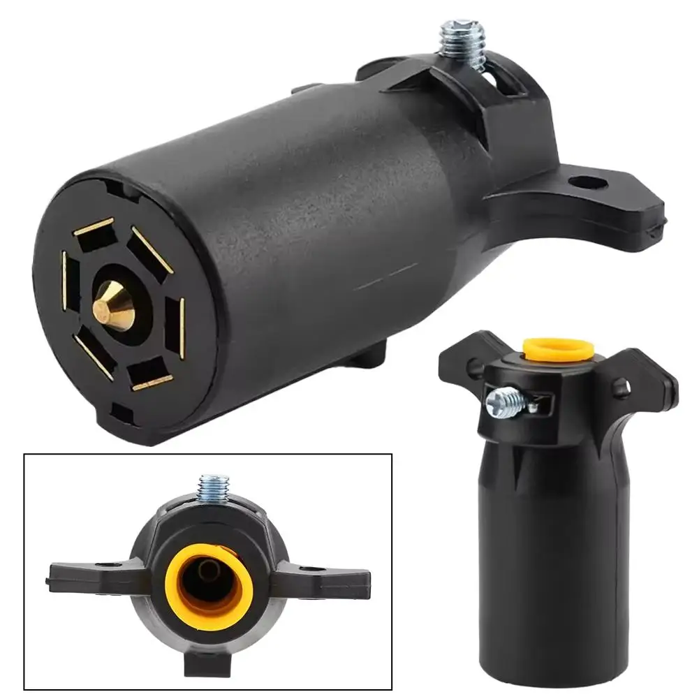 

7-контактный разъем для подключения фаркопа грузовика, проводка, соединитель, блок цепей, гнездо для задних фонарей прицепа, аксессуар O5s8