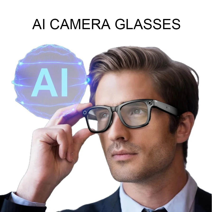 

Support Prescription Glasses HD AI Photography Smart Glasses Video Call Translation with 800MP Camera Outdoor Riding Video