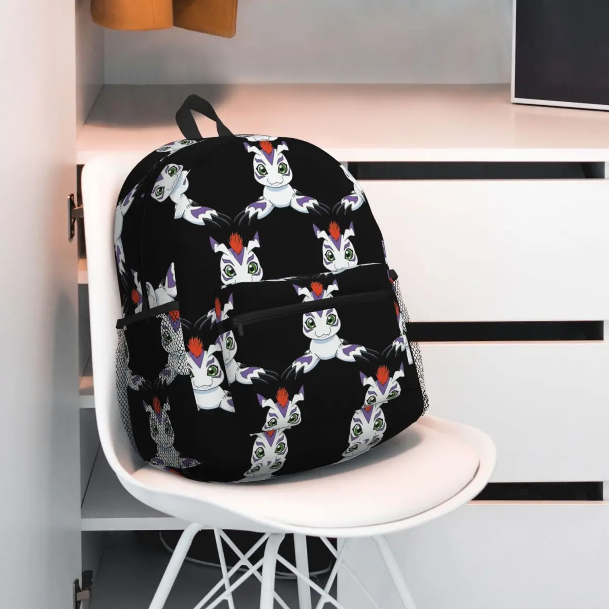 อะนิเมะดิจิมอนโกมามอนกระเป๋าเป้สะพายหลังนักเรียนกระเป๋าเดินทางเดย์แพ็คสำหรับผู้ชายผู้หญิงแฟชั่นกระเป๋าหนังสือกระเป๋าสะพาย