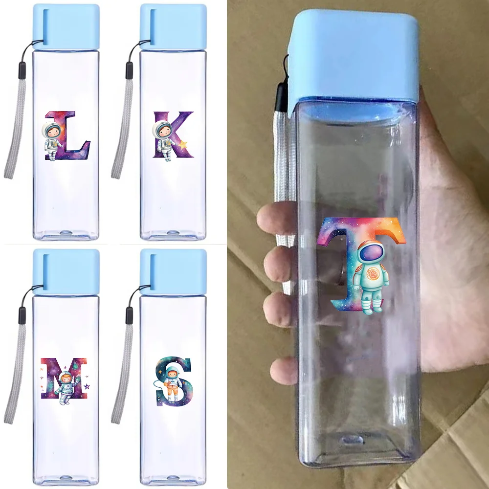 

Daily Large Capacity Household Water Jug Dustproof Durable Juice Cup Highly Sealed Water Cup Unisex Astronaut Letter Pattern
