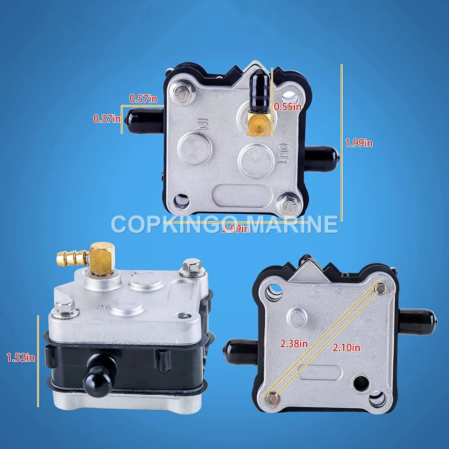 Boat Fuel Pump for Mercury Outboard 2 Stroke 35/50/60HP/75HP 100HP 150HP 200HP 225HP 14360A78 14360A16 14360A43