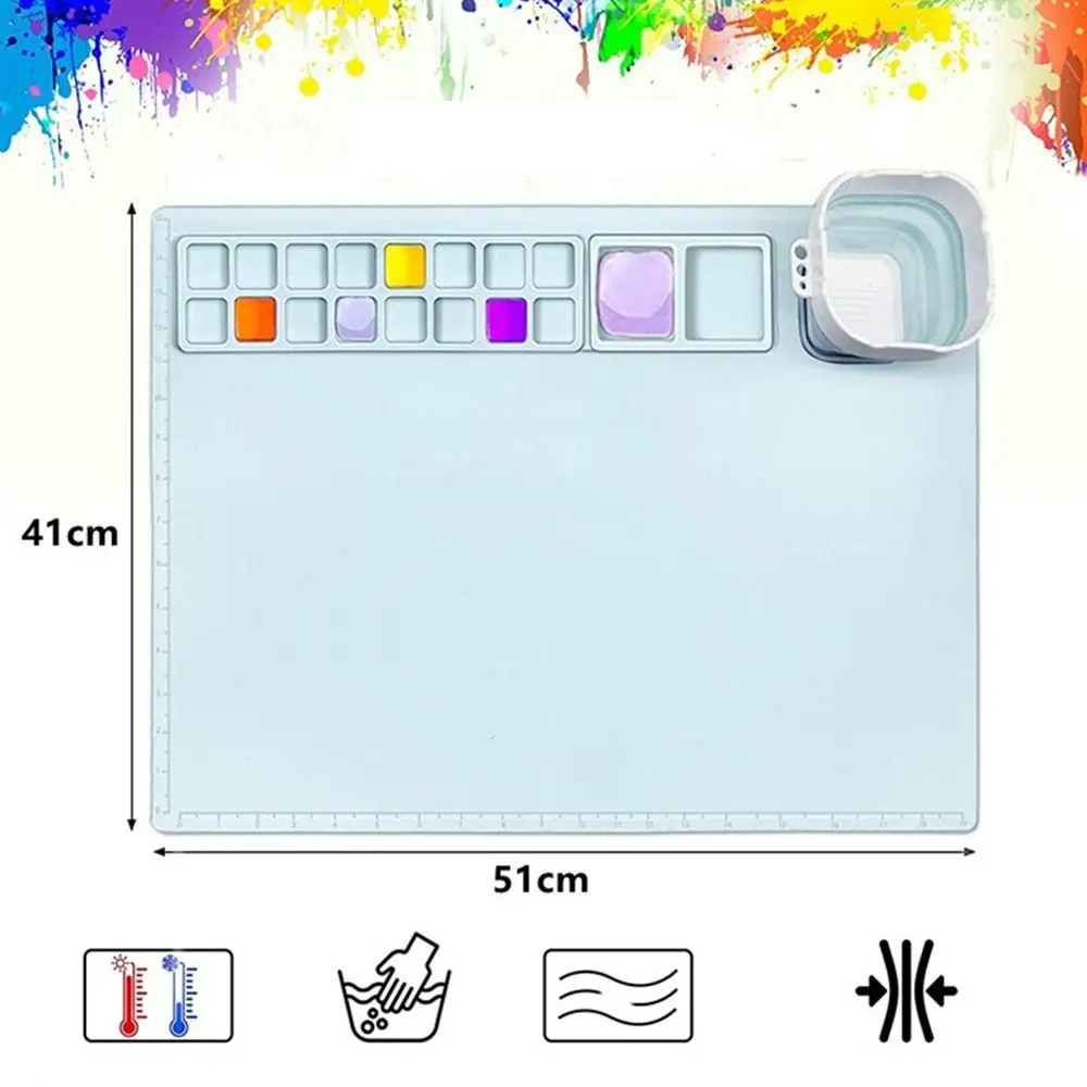 Silicone Drawing Board Multipurpose Kids Graffiti Drawing Board DIY Craft Mat For Epoxy Resin Art Painting Art Clay