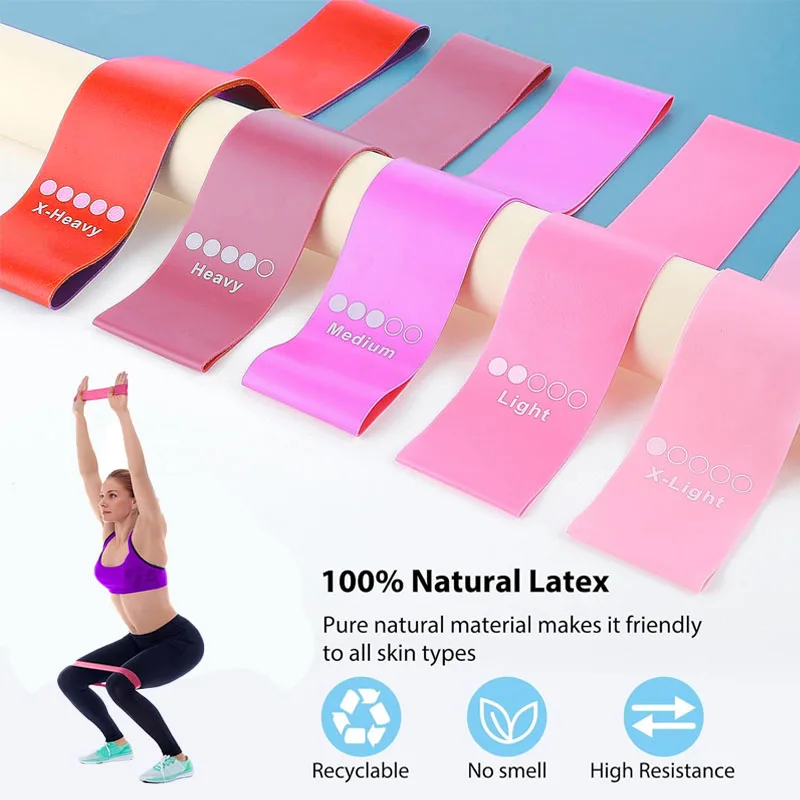 Resistance Bands Latex Resistance Stretch Band Different Levels Elastic Bands for Physical Therapy Stretching Yoga Workout Home