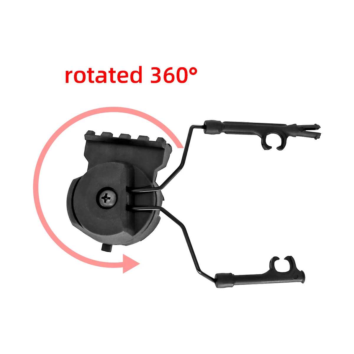 Kit de montagem de capacete de lanterna tática TAC-SKY para adaptador de trilho de arco de montagem de capacete COMTAC preto