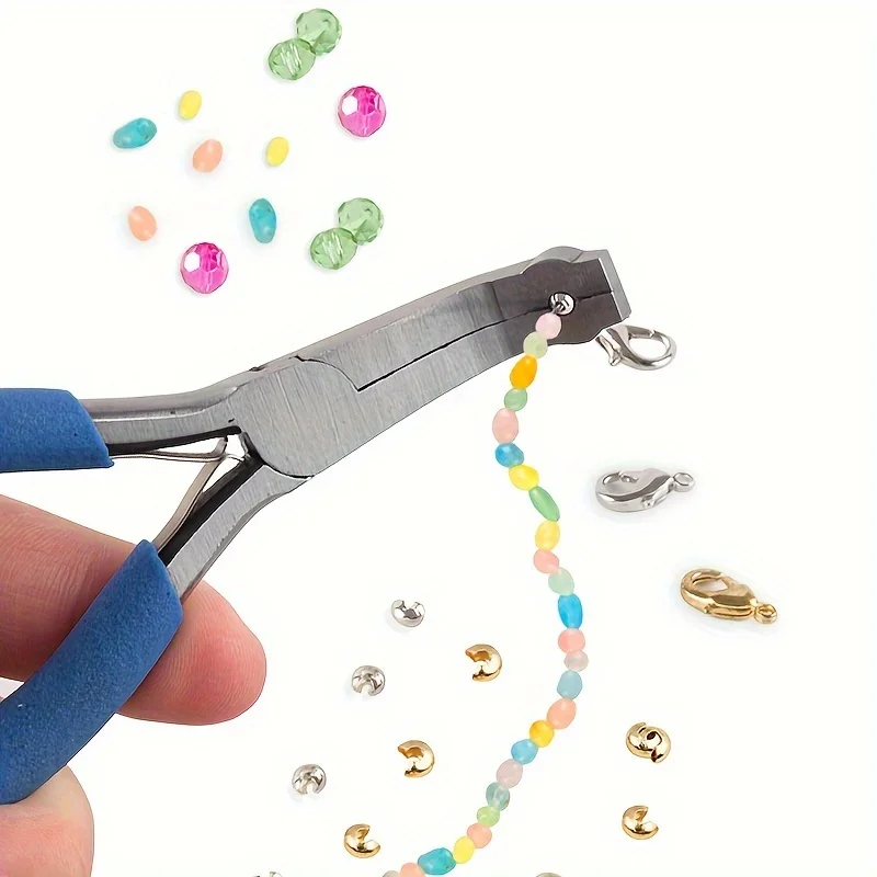 High Carbon Steel Round Hole Pliers, Hole Diameter 3.2Mm, Double Leaf Spring Design Anti Slip Handle