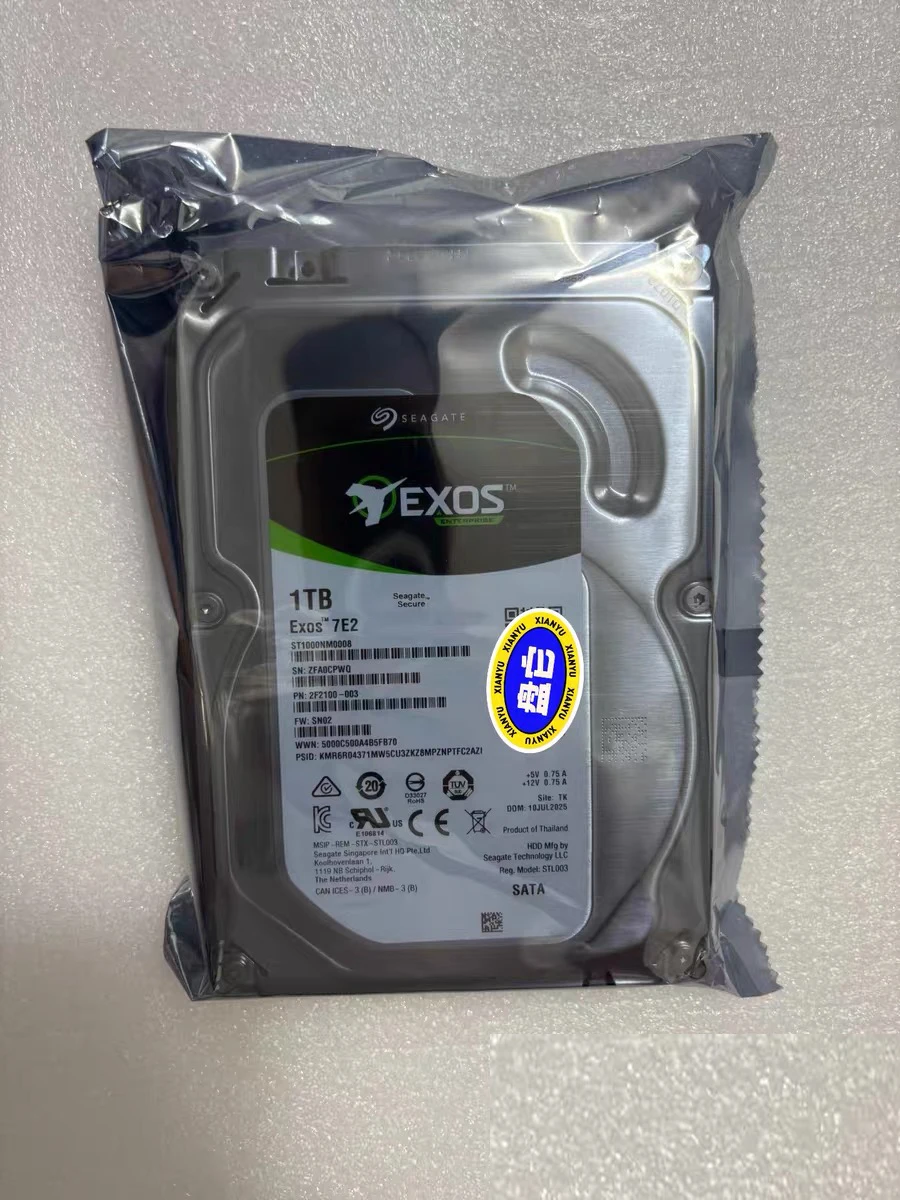 

Новый оригинальный жесткий диск Seagate 1 ТБ SATA 3.5" 7.2K 128 МБ 7200 об/мин для внутренних систем хранения данных, для корпоративных HDD ST1000NM0008
