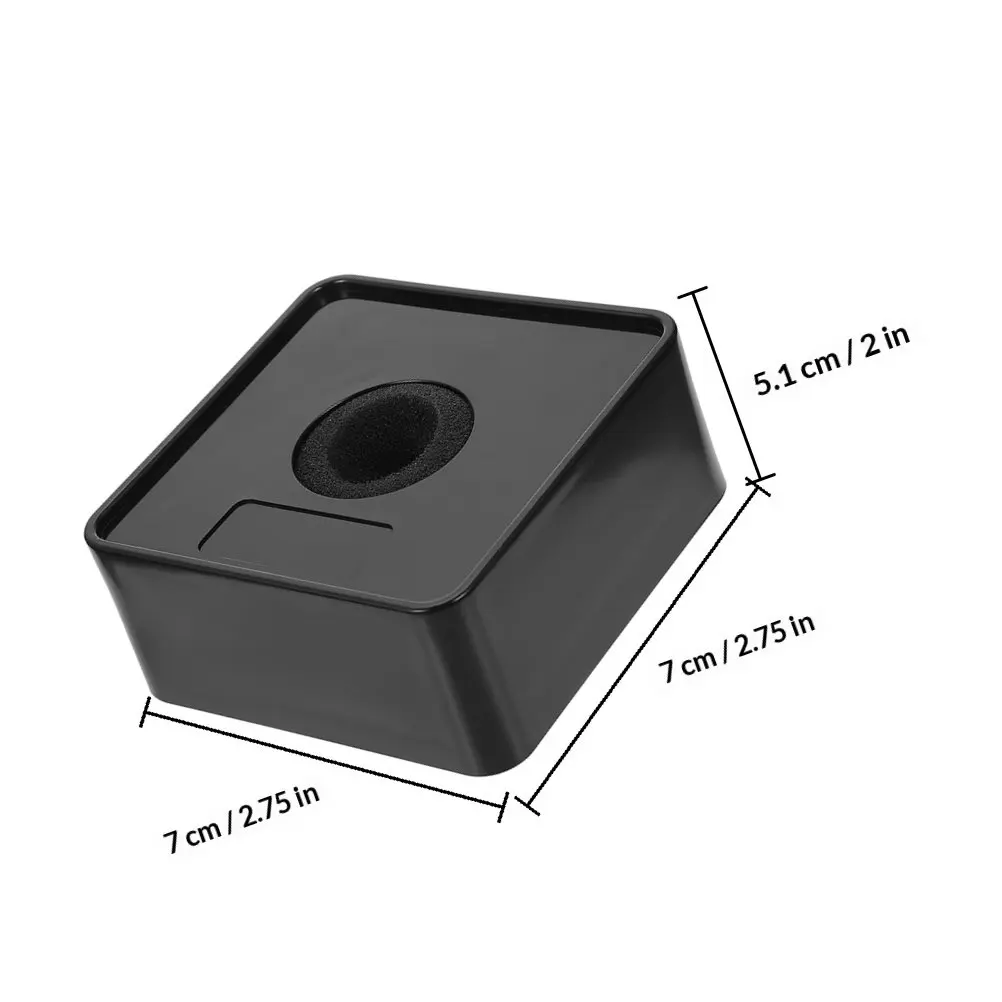 2Pcs ABS Mic Logo Stand Portable Triangle Square for TV Broadcasting Studio Interview Station Professional