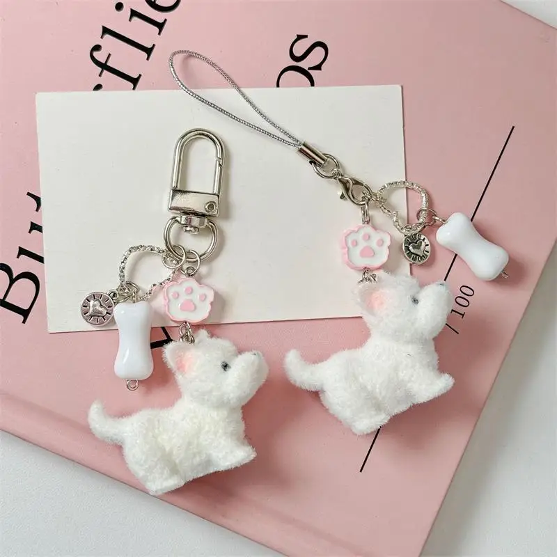 

Брелок Wistful Cartoon West Highland Dog; Очаровательный ремешок и декор для рюкзака; Идеально подходит для цепочки для телефона и подарков Love Bird.