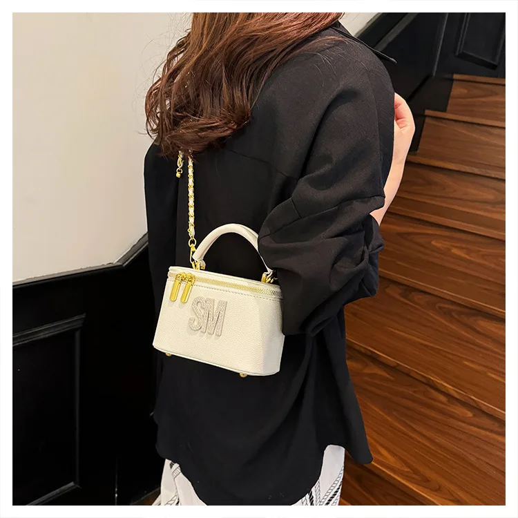 2025 Women's Box Bag, Chic Letter-Design Shoulder Bag, Versatile Top-Handle Crossbody Purse, Luxury Designer Tote