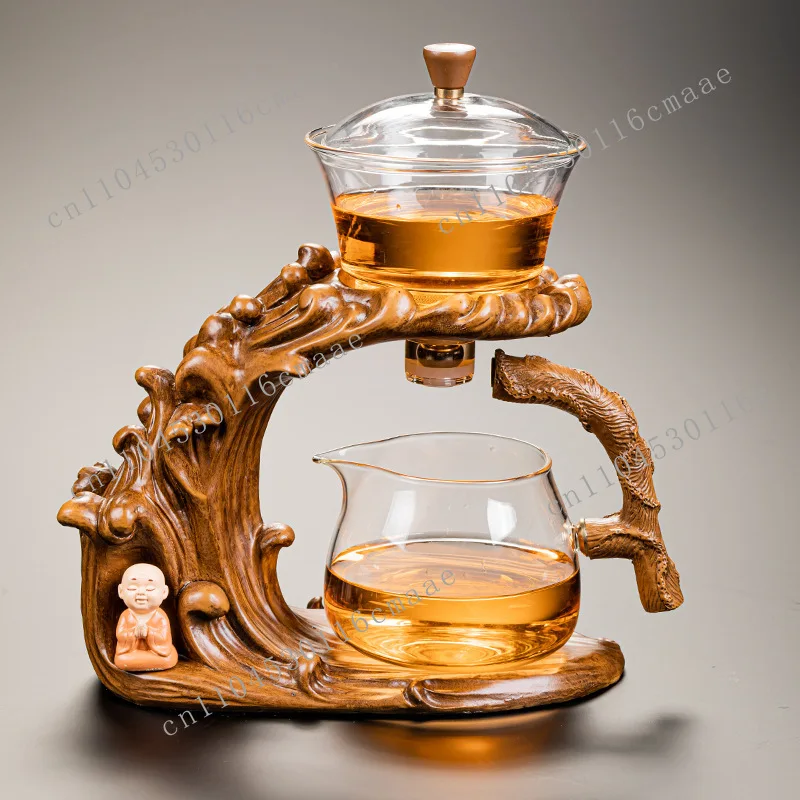 Glass automatic tea set, household simple tea cup, kung fu teapot, fully automatic integrated lazy tea making artifact