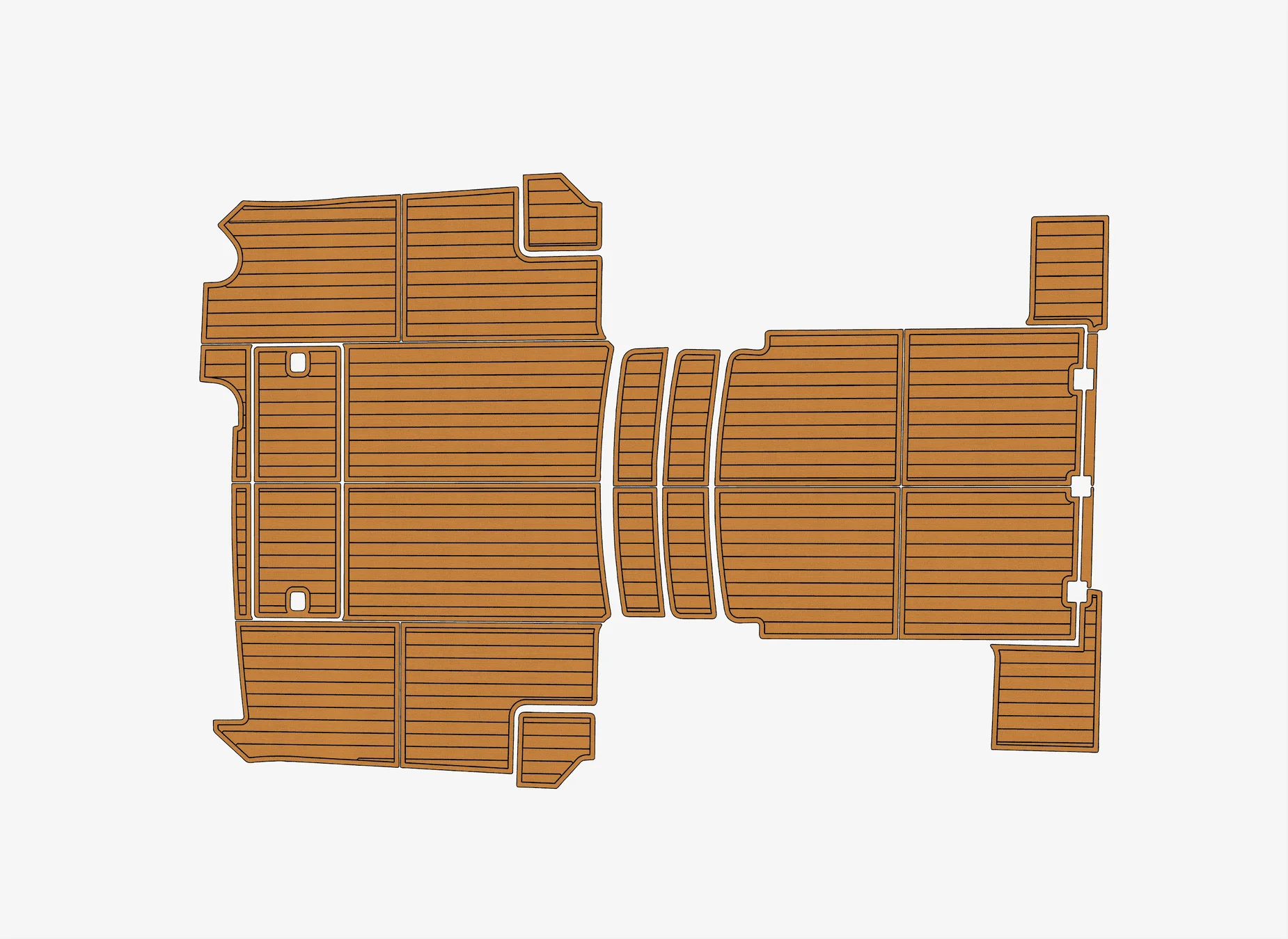 Non-Slip EVA Faux Teak Marine Mat Self-Adhesive 6mm Yacht Cockpit Pad for 1998-2000 luhrs 36 Open SX Boat Decking Easy Install